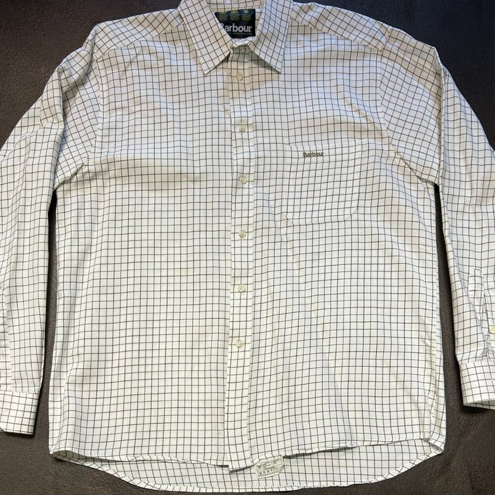 BARBOUR Tattersall Men’s 17 long sleeve button up dress shirt